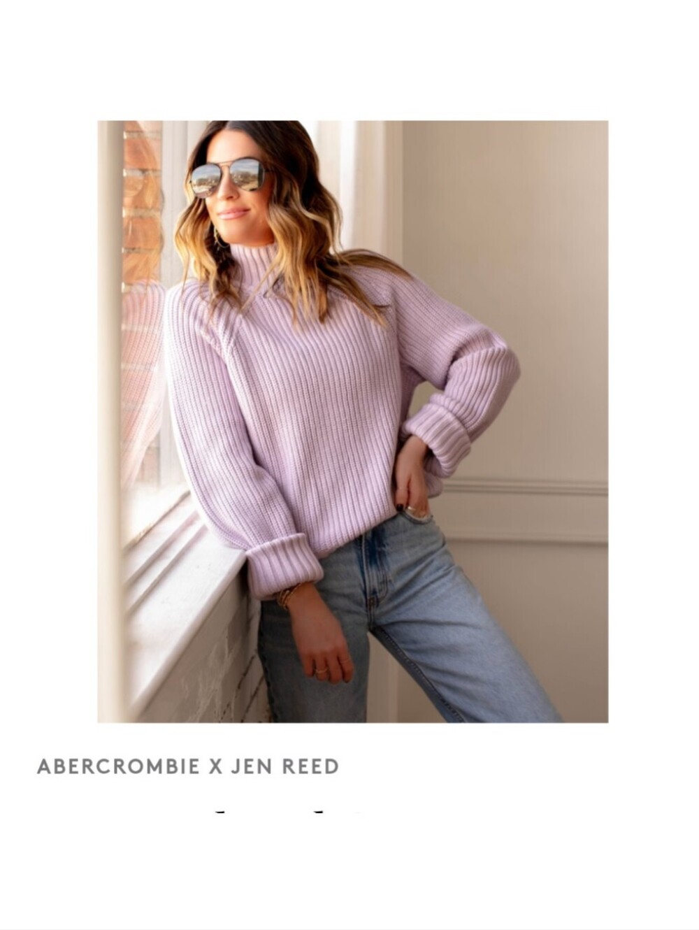 Abercrombie & Fitch Lilac Knit Sweater